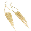 1 Pair Women Tassel Long Drop Earrings Statement Party Jewelry Gift Gold