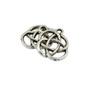 50 Pieces Celtic Knot Oval Shape Tibetan Silver Charms Pendant Jewelry Findings