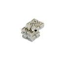 100 Pieces Celtic Knot Square Shape Tibetan Silver Loose Beads Jewelry Findings