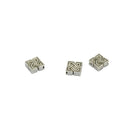 100 Pieces Celtic Knot Square Shape Tibetan Silver Loose Beads Jewelry Findings