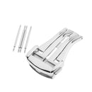 High Polished Silver Stainless Steel Fold Deployment Clasp for Watch Band Strap Buckle 18mm