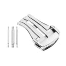 High Polished Silver Stainless Steel Fold Deployment Clasp for Watch Band Strap Buckle 18mm