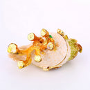 Enameled Crystal Owl Ring Jewelry Holder Storage Box Home Decor Gifts Box