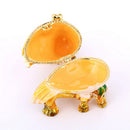 Enameled Crystal Owl Ring Jewelry Holder Storage Box Home Decor Gifts Box