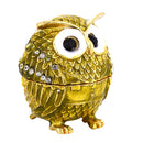 Fancy Enamel Color Owl Bird Valentines Day Gift Crystal Box Home Decoration
