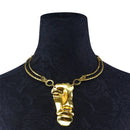 Womens Statement Jewelry Face Pendant Choker Statement Collar Chain Necklace