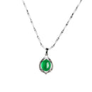Lady Fine Jewelry 925 Sterling Silver Natural Agate Necklace Birthday Gift