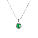 Lady Fine Jewelry 925 Sterling Silver Natural Agate Necklace Birthday Gift