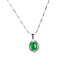Lady Fine Jewelry 925 Sterling Silver Natural Agate Necklace Birthday Gift
