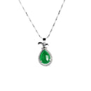 Natural Stone Fine Jewelry 925 Sterling Silver Link Chain Pendant Necklace