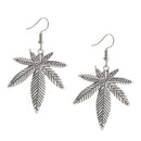 1 Pair Fashion Charm Women Lady All Occasions Metal Leaf Ear Studs