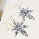 1 Pair Fashion Charm Women Lady All Occasions Metal Leaf Ear Studs