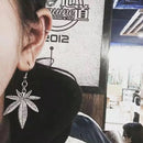 1 Pair Fashion Charm Women Lady All Occasions Metal Leaf Ear Studs