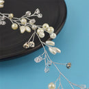 Hair Vine 41'' Wedding Bridal Headband Rhinestone Pearl Headpiece Jewelry