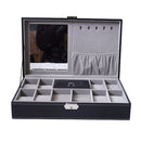 Luxury 8 Slot Watch Holder Earring Necklace Display Storage Removal Pillow 33.2x20x8.5cm