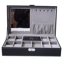 Luxury 8 Slot Watch Holder Earring Necklace Display Storage Removal Pillow 33.2x20x8.5cm