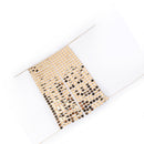 Sequins Coin Shaped Bead Backless Halter Tassel Top Body Chain Bikini Gold