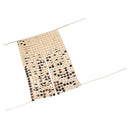 Sequins Coin Shaped Bead Backless Halter Tassel Top Body Chain Bikini Gold