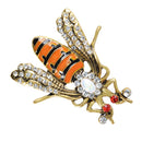 Cute Rhinestone Insect Beetle Bug Brooch Pins Women Jewelry Fashion Costume