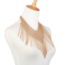 Fashion Women Alloy Body Chain Rhinestone Necklace Wedding Gift Gold