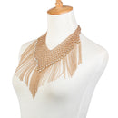 Fashion Women Alloy Body Chain Rhinestone Necklace Wedding Gift Gold