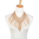 Fashion Women Alloy Body Chain Rhinestone Necklace Wedding Gift Gold