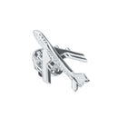 Men's Fashion Silver Airplane Button Collar Clip Brooch Pin Jewelry Gift