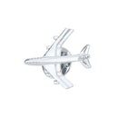Men's Fashion Silver Airplane Button Collar Clip Brooch Pin Jewelry Gift