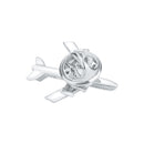 Men's Fashion Silver Airplane Button Collar Clip Brooch Pin Jewelry Gift