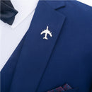 Men's Fashion Silver Airplane Button Collar Clip Brooch Pin Jewelry Gift
