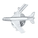 Men's Fashion Silver Airplane Button Collar Clip Brooch Pin Jewelry Gift