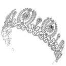 Fancy Silver Princess Crown Headband Wedding Bridal Tiaras Crystal Hairband