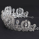 Fancy Silver Princess Crown Headband Wedding Bridal Tiaras Crystal Hairband