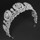 Fancy Silver Princess Crown Headband Wedding Bridal Tiaras Crystal Hairband