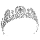 Fancy Silver Princess Crown Headband Wedding Bridal Tiaras Crystal Hairband