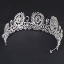 Fancy Silver Princess Crown Headband Wedding Bridal Tiaras Crystal Hairband