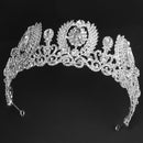 Fancy Silver Princess Crown Headband Wedding Bridal Tiaras Crystal Hairband