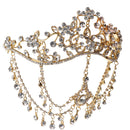 Gold Princess Crown Hairpin Bridal Tiaras Wedding Jewelry Hair Accessory