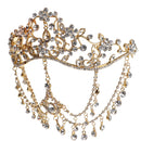 Gold Princess Crown Hairpin Bridal Tiaras Wedding Jewelry Hair Accessory
