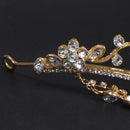 Gold Princess Crown Hairpin Bridal Tiaras Wedding Jewelry Hair Accessory