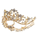 Gold Princess Crown Hairpin Bridal Tiaras Wedding Jewelry Hair Accessory