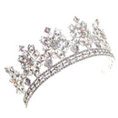 Silver Princess Bridal Wedding Headband Fancy Crown Crystal Hairband Jewelry