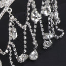 Women Fashion Tassel Bridal Crystal Crown Silver Princess Tiaras Headwear