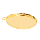 20 Pieces Gold Tone Pendant Trays Cameo Bezel Cabochon Settings DIY Findings