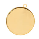 20 Pieces Gold Tone Pendant Trays Cameo Bezel Cabochon Settings DIY Findings