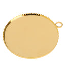 20 Pieces Gold Tone Pendant Trays Cameo Bezel Cabochon Settings DIY Findings