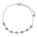 26cm Women Silver Crystal Anklets Charming Craft Metal Foot Chain Jewelry