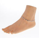 26cm Women Silver Crystal Anklets Charming Craft Metal Foot Chain Jewelry