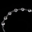 26cm Women Silver Crystal Anklets Charming Craft Metal Foot Chain Jewelry
