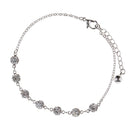 26cm Women Silver Crystal Anklets Charming Craft Metal Foot Chain Jewelry